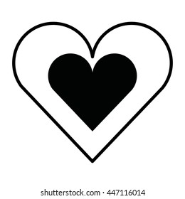 heart card isolated icon design, vector illustration  graphic 