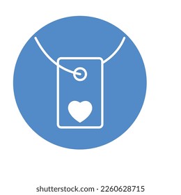 Heart card locket Vector Icon easily modified

