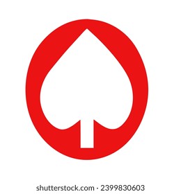 Heart card red colour design