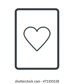 Heart Card Vector Icon