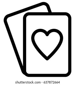 Heart Card Vector Icon
