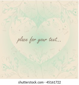 Heart card. Vector illustration.