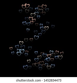 Heart card which consists of isolated elements. Modern style with beautiful elements in heart card. Can be used as print, wallpaper, cards, valentine cards, banner, background and etc.