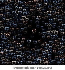 Heart card which consists of isolated elements. Modern style with beautiful elements in heart card. Can be used as print, wallpaper, cards, valentine cards, banner, background and etc.