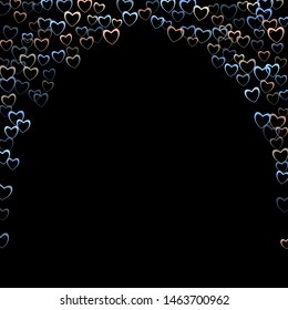 Heart card which consists of isolated elements. Modern style with beautiful elements in heart card.  