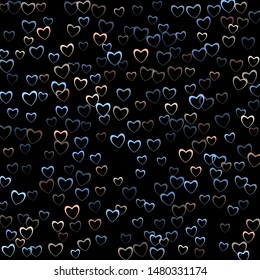 Heart card which consists of isolated elements. Modern style with beautiful elements in heart card. Can be used as print, wallpaper, cards, valentine cards, banner, background and etc.