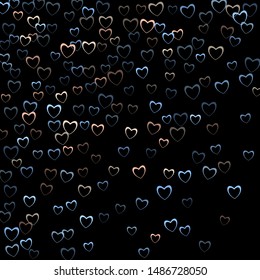 Heart card which consists of isolated elements. Modern style with beautiful elements in heart card. Can be used as print, wallpaper, cards, valentine cards, banner, background and etc.