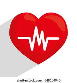 Heart cardio graphic design, vector illustration eps10