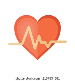 heart cardio with hearbeat icon