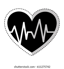 heart cardio isolated icon vector illustration design
