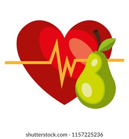 heart cardio with pear
