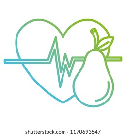 heart cardio with pear