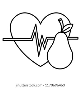 heart cardio with pear