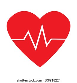 heart cardio pulse icon illustration design