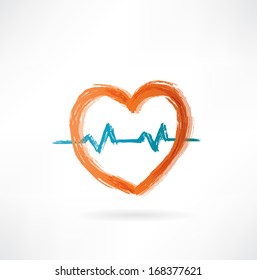 heart with cardiogram