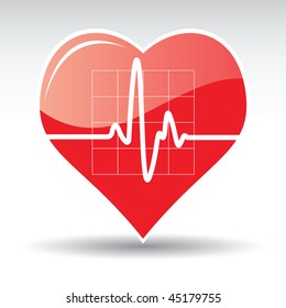 heart with cardiogram