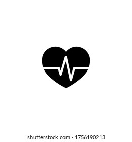 Heart, cardiogram, cardiology icon. Vector on isolated white background. Eps 10 vector.