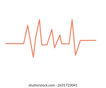 heart cardiogram in doodle style in vector. Element for apps stickers website logo print icon