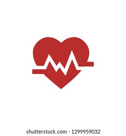 Heart cardiogram icon