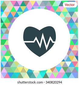 The heart and cardiogram icon.