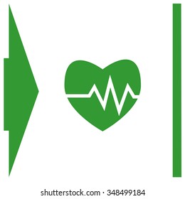 The heart and cardiogram icon.