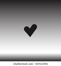 The heart and cardiogram icon