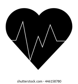 heart and cardiogram icon