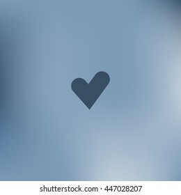 The heart and cardiogram icon