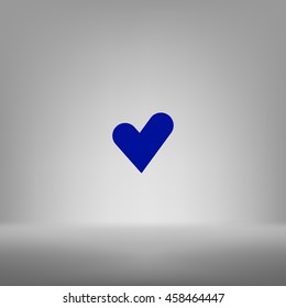 The heart and cardiogram icon