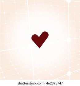 The heart and cardiogram icon