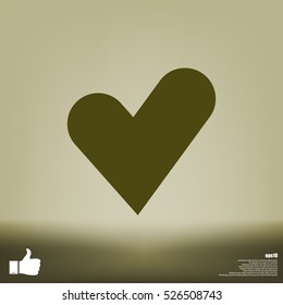 The heart and cardiogram icon