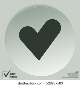 The heart and cardiogram icon