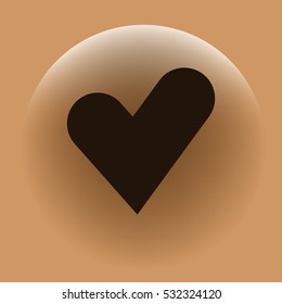 The heart and cardiogram icon