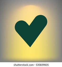 The heart and cardiogram icon
