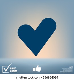 The heart and cardiogram icon