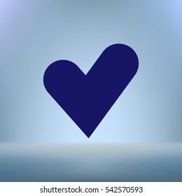 The heart and cardiogram icon