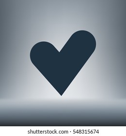 The heart and cardiogram icon