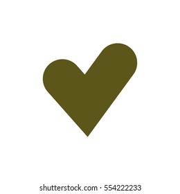 The heart and cardiogram icon