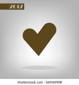 The heart and cardiogram icon