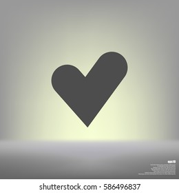 The heart and cardiogram icon