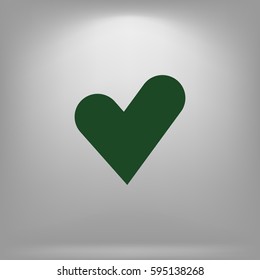 The heart and cardiogram icon