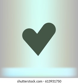 The heart and cardiogram icon