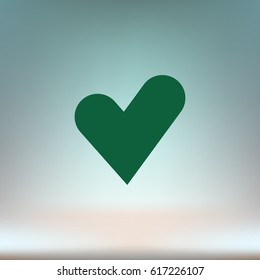 The heart and cardiogram icon