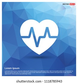 Heart cardiogram icon - Free vector icon