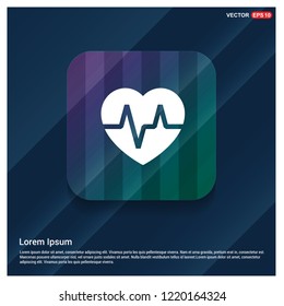 Heart cardiogram icon - Free vector icon