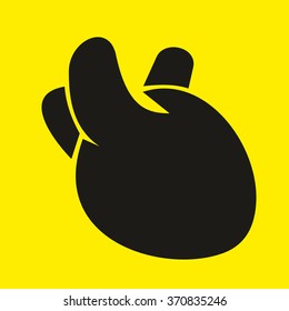 The heart and cardiogram icon. Heart and cardiogram symbol. Vector illustration