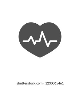 The heart and cardiogram icon. Vector  Eps 10 