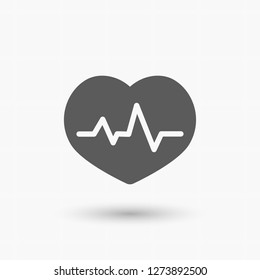The heart and cardiogram icon. Vector  Eps 10 