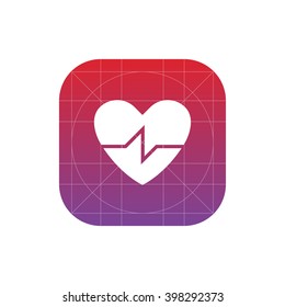 heart cardiogram icon. vector eps10 icon