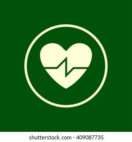 heart cardiogram icon. vector eps10 icon
